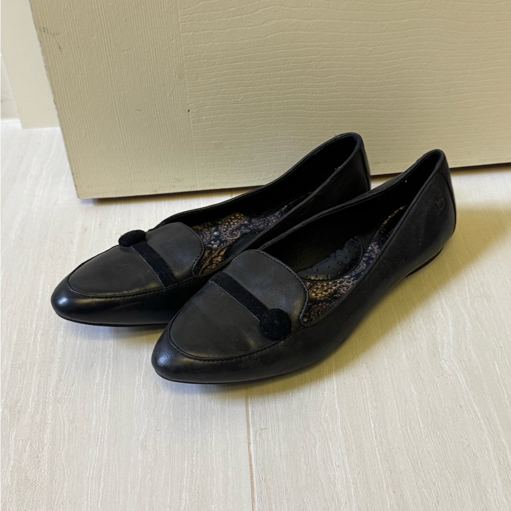 Born Leather Black Loafers